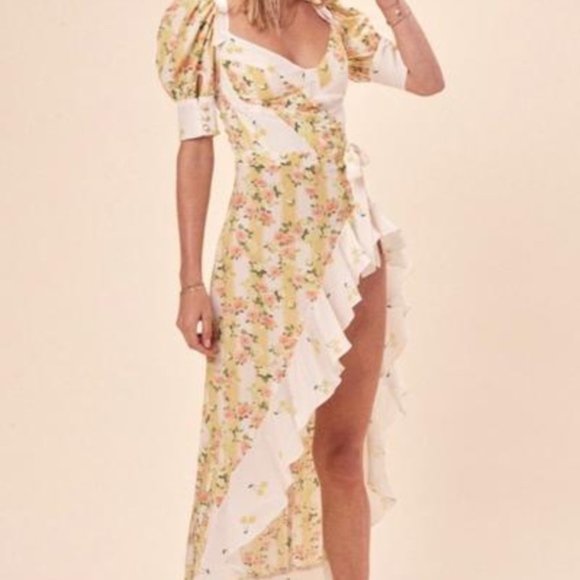 SOLD For Love & Lemons SAVANNAH Maxi Dress L - Picture 6 of 8